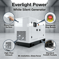 30kW 40kVA 380/220V AC 3-Phasen Leiser Dieselgenerator Offener Rahmen Fernstart 1500/1800 U/min 50/60Hz Notstromaggregat für Zuhause
