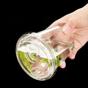 Gobelets en plastique PET jetables avec logo personnalisé, 8/10/12 oz, à emporter, 89 mm, en forme de U, pour boissons froides, matcha latte, smoothie, café glacé - Product Image 4