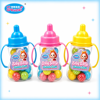 Vente en gros de chewing-gum à la pastèque rayé en forme de bouteille de lait pour les fêtes d'enfants