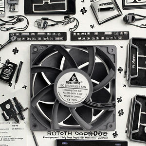 Ventilateur en plastique 120x120x38mm à double roulement à billes, ventilateur axial sans balais pour boîtier d'ordinateur avec débit d'air de 116 CFM, faible niveau sonore de 41,6 dBA - Product Image 4