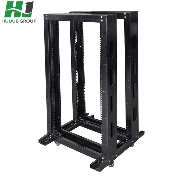HJ Data Center 19 Inch 25u Depth Adjustable Rack Open Frame Wall Mount Modern-Style Customized Logo Server Rack