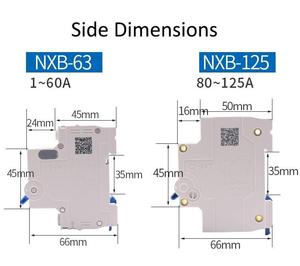 قاطع دائرة كهربائية مصغر من سلسلة Chint NXB-63 C16 بقوة 16 أمبير، تيار متردد 220 فولت 50/60 هرتز مع خيارات 1P و2P و3P و4P للاستخدام المنزلي - Product Image 5