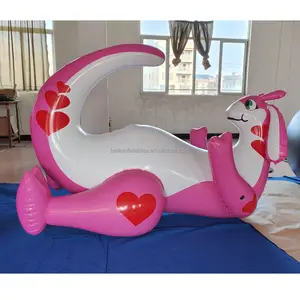 beile Customized PVC inflatable lie down pink dragon with SPH