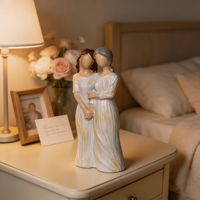 Statuette en résine Mère et Fille pour la décoration de table de chambre, cadeau commémoratif pour la Fête des Mères