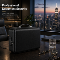 Organisateur de documents ignifuge avec pochettes transparentes et compartiments de rangement internes pour la maison, le bureau et les voyages