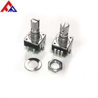 New EC12/PEC11 Model 5-Pin Roller Shaft Flat Shaft Rotary Incremental Encoder with Switch DC5V 6mm Shaft Plug-in Mounting