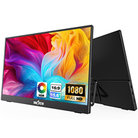 Monitor Portátil InnoView de 15.6'' para Laptop, FHD 1080P, USB-C, Monitores de Viaje con 90 Grados de Inclinación Integrados °   Soporte Ajustable Sin Bolsa