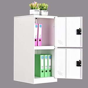 Casier vertical MECOLOR à un seul niveau avec serrure à cadenas, 2 ou 3 compartiments de rangement pour employés, maison, bureau, école, enfants - Product Image 1