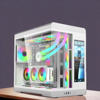 Vente en gros Armoire PC moyenne tour en aluminium Nouveau design Boîtier d'ordinateur de jeu ATX avec écran LCD
