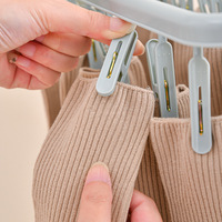 Séchoir rotatif double barre à 360 degrés, multi-pinces, pour vêtements, sous-vêtements et chaussettes, pliable, pour la maison, vente en gros