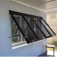 Persienne aveugle intérieure imperméable en aluminium pour obturateur de fenêtre en verre trempé de villa avec porte en alliage fini