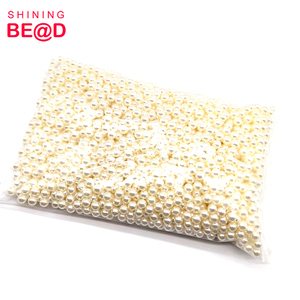 Perle sfuse bianche Beige rotonde all'ingrosso da 8 mm perle di <span class=keywords><strong>plastica</strong></span> ABS senza fori per la creazione di gioielli accessori artigianali fatti a mano - Product Image 6