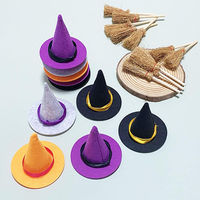 Mini chapeau Iittle poupée accessoires bricolage bouteille de vin décoration fête décoration accessoires magique sorcière chapeau