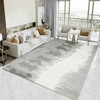 Tapis à poils ras de style classique, tissé à la machine Wilton, sensation de luxe, pour hall d'hôtel, couloir, couleur gris beige, motif abstrait