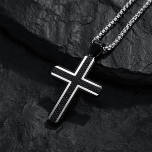 Designer Luxury Trendy Religion <b>Cross</b> Christian Tarnish Free Waterproof Stainless Steel Fashion Jewelry <b>Pendant</b> Necklace for <b>Men</b> - Product Image 4