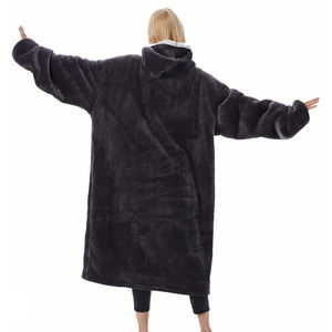 ผ้าห่มสวมใส่สบายพร้อมแขนเสื้อปอนโชขนแกะ,ผ้าห่มคลุมด้วยผ้าสำหรับผู้หญิงผู้ชาย Wathing TV Lounging อ่านหนังสือ - Product Image 3