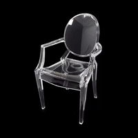 Fauteuil de salle à manger empilable en acrylique, style moderne et élégant, vintage, taille personnalisée, couleur transparente, pour hôtels, banquets, anniversaires