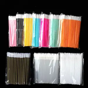 Wholesale Custom 50pc/bag Disposable Lip Brush Lipstick Lip Gloss Wands Applicator Make Up Brush