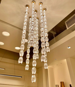Lustre rond moderne de luxe, lumière de plafond réglable pour salon, <span class=keywords><strong>salle</strong></span> à <span class=keywords><strong>manger</strong></span>, escalier - Product Image 4