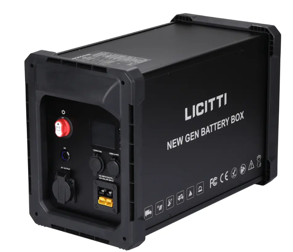 LICITTI multifunzione vuoto al litio AGM Gel al piombo fai da te 200ah 12v scatola batteria in metallo impermeabile con Inverter