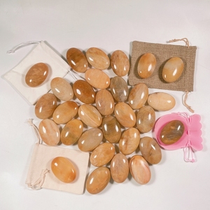 Batu Pijat Terapi Ukiran Tangan Giok Kuning Murni Huiying, Produk Kecantikan & Perawatan Pribadi - Product Image 6