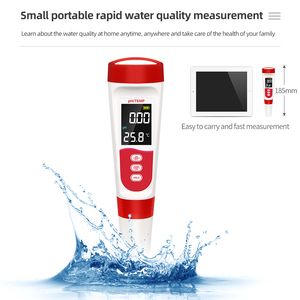 <strong>PH</strong>-100 Portable Pen Type LCD Display Digital Water Quality Tester 2 in 1 Temperature <strong>PH</strong> <strong>Meter</strong> for Drinking Water Pool Aquarium - Product Image 5