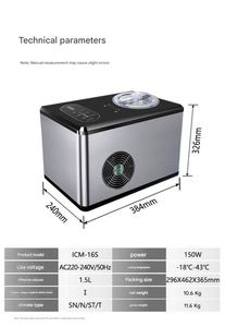 1.5L Stainless Steel Self-Chilling <b>Ice</b> Cream <b>Machine</b> Handy and Sobert <b>Home</b> Use Compressor Freezing Equipment - Product Image 5