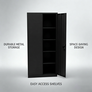 Metal Garage <b>Storage</b> Cabinet Modern Metal <b>File</b> Cabinet Office Black Steel 2 Door Filing Cabinets for <b>Storage</b> - Product Image 6