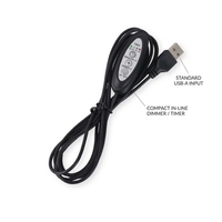 Interrupteur minuterie avec câble de charge USB et contrôleur de temps de 6/12 heures, bouton de commande
