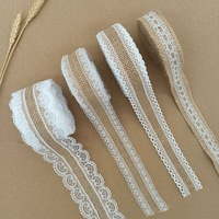 Ruban de dentelle en gros pour usine, ruban décoratif pour emballage de bouteilles, matériel d'arrangement de mariage, décoration vintage faite à la main DIY