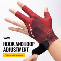 Gants de snooker WRELS prêts à être expédiés, gants de billard sportifs respirants et antidérapants, gants de snooker à 3 doigts, gants de billard et de snooker