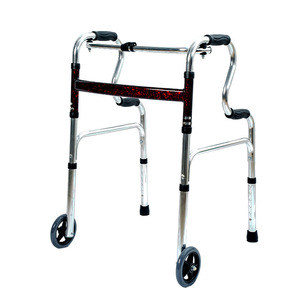<b>Folding</b> Wheeled <b>Walker</b> Aluminum Alloy Height Adjustable For Elderly Outdoor Use KY916L-A - Product Image 3