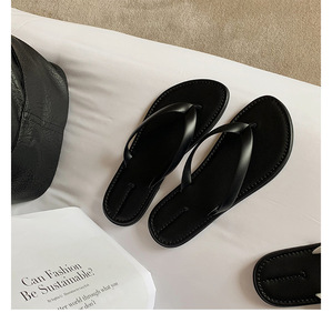 Sandalias de Playa de Cuero Genuino para <span class=keywords><strong>Mujer</strong></span>, Estilo Minimalista, para el Verano - Product Image 4