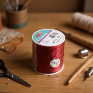 สายไฟหางหนู ILAN ขนาด 2.5 ซม. ยาว 50 ม. สีแดงเกรนาต สำหรับงานฝีมือเย็บปักถักร้อย - Product Image 3