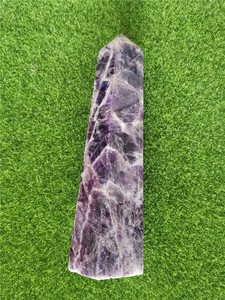 Commercio all'ingrosso Naturale Lucido di Grandi Dimensioni Viola Chevron Punto di Guarigione Cristalli Pietre Viola Ametista Torri Per La Decorazione - Product Image 4