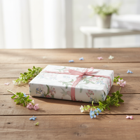 Papier de soie enduit de résine anti-graisse à motif de tulipes de Pâques, 17 g/m², pour le quilling, l'art, la couverture de journal fait main, le découpage et l'artisanat