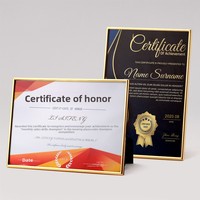 Cadre photo personnalisé en alliage pour certificat de certification A4, lettre d'autorisation, certificat d'honneur, lettre de nomination, plaque de médaille