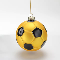 Ballons de sport en verre, football, volley-ball, basketball, tennis, décorations de Noël à suspendre, artisanat en verre fait main, cadeaux personnalisés