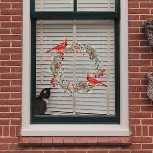 Anillos Navideños, Adhesivos para Ventanas con Diseño de Copos de Nieve, Adhesivos para Ventanas, Decoración de Árboles de Navidad, Adhesivos para Puertas, Adhesivos Estáticos de Doble Cara - Product Image 2