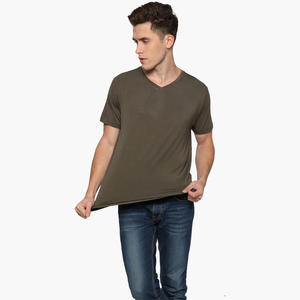 Camiseta Personalizada de Cuello Redondo Suave para Hombre, Pijama de Manga Corta de Viscosa de Bambú, Camiseta de Verano para Hombre, Ropa de Dormir, Ropa Informal para el Hogar - Product Image 2