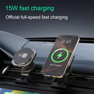Cargador de coche inalámbrico magnético CarPlay inalámbrico 4 en 1 universal conectividad inalámbrica soporte de carga inalámbrica 15W carga rápida - Product Image 5