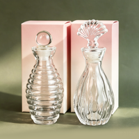 Bouteille diffuseur en verre décor coquillage 100ml vide pour huile parfumée avec bouchon mat, accessoire d'aromathérapie de luxe pour chambre à coucher
