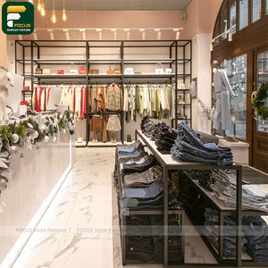 ชั้นวางเสื้อผ้าแบบเปิดสำหรับร้านค้าเสื้อผ้าขนาดเล็ก ตู้แขวนเสื้อผ้าแบบโครงเบา โซนจัดแสดงสินค้าแบบน้ำหนักเบา - Product Image 6