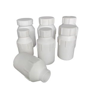 ขวดรีเอเจนต์พลาสติก PtfE 150 มล. 250 มล. 500 มล. 1000 มล. อุปกรณ์ห้องปฏิบัติการทนต่อการกัดกร่อน ทรงกระบอกสีขาว พื้นผิวเรียบ - Product Image 1