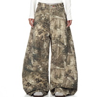 Jeans baggy personnalisés OEM Real Tree, haute qualité, 100% coton, design imprimé numérique intégral, jeans baggy vintage pour hommes Real Tree