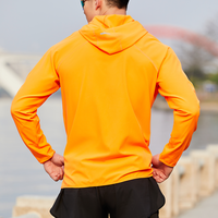 Veste coupe-vent à fermeture éclair personnalisée pour hommes pour l'entraînement sportif d'été support à capuche à séchage rapide pour l'exercice en plein air course à pied