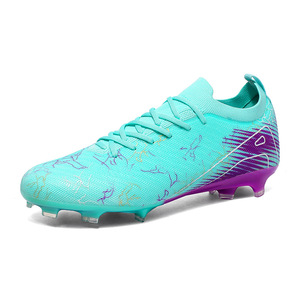 Chaussures de football pour hommes, orange, à tige basse, technologie Tenshi, motifs jaunes et noirs, tige synthétique, semelle extérieure en caoutchouc, chaussures de sport d'été - Product Image 2
