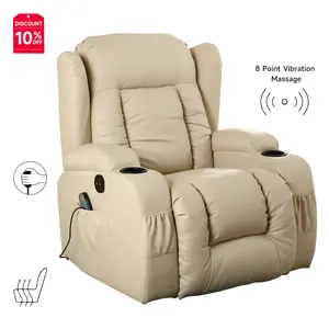 MEIMIN-Fauteuil de cinéma électrique pivotant en cuir, fauteuil inclinable, fauteuil moderne de massage chauffant, pour la maison