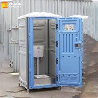 Unité Sanitaire Mobile HDPE Moderne pour Événements : Toilettes et Lavabo Portables en Plastique, Cabine Préfabriquée Extérieure avec Chasse d'Eau Chimique