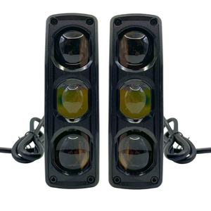F06N Nuevo Foco <span class=keywords><strong>LED</strong></span> <span class=keywords><strong>de</strong></span> 3 Leds, Haz <span class=keywords><strong>de</strong></span> Luz Amplio, Alta Luminosidad 6000K, Blanco/Blanco, Reflector <span class=keywords><strong>de</strong></span> Doble Color, 70W 12V, Universal para Coche - Product Image 4